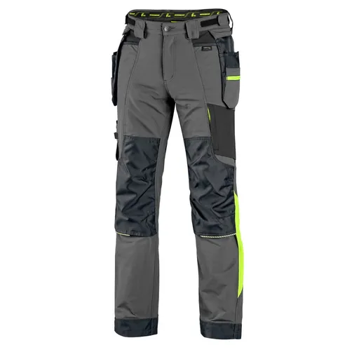 Canis (CXS) Pracovné nohavice CXS NAOS - Šedá / čierna / žltá | 52
