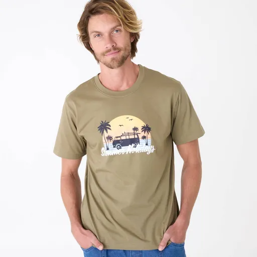 Tričko s potlačou paliem a krátkymi rukávmi