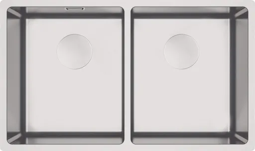 DEANTE DEANTE - Egeria steel Oceľový drez, 2-miska, spodná montáž ZPE_020A
