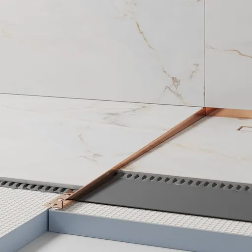 Spádový profil "T" Eviso bronze lesk, nerez PVD, dĺžka 120 cm, výška hrany 11 mm, LSBR0102