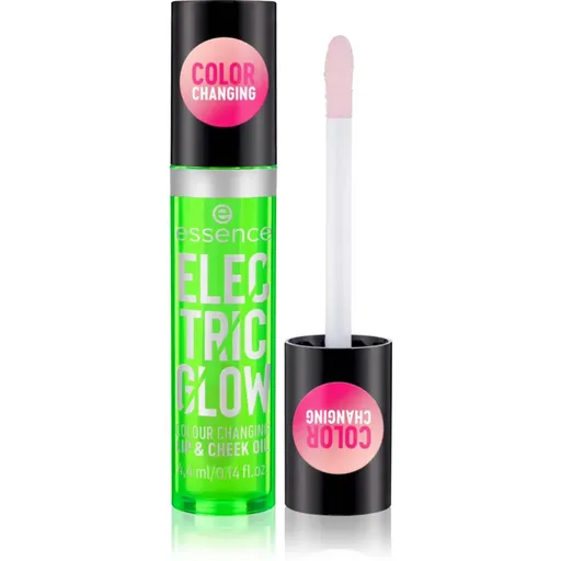 essence Electric Glow olej na pery a líca 4.4 ml