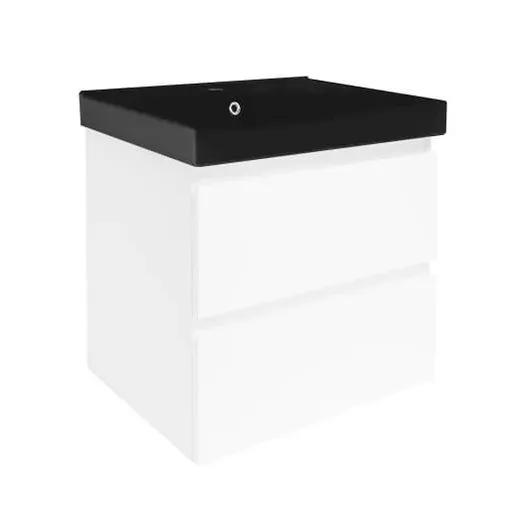 Kúpeľňová skrinka s umývadlom SAT B-Way 59x50x45 cm biely lesk BWAY260WU1B