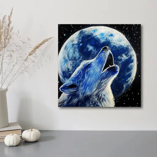 Weltbild Diamantové malování Vlk ve svitu měsíce