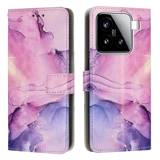 ART MARBLE Peňaženkový kryt pre Xiaomi 15 PURPLE