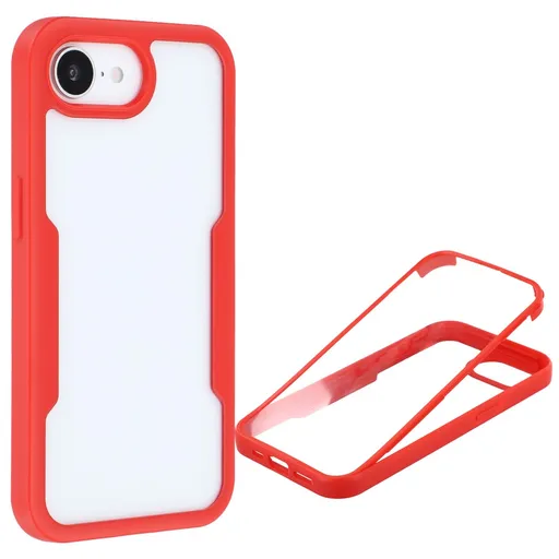 DUAL Obojstranný kryt s fóliou Apple iPhone 16e červený