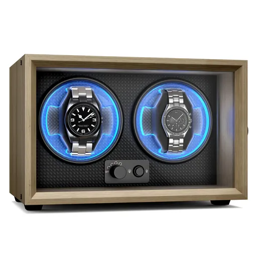 Klarstein Brienz 2 naťahovač hodiniek, 4 režimy, tichý, drevený vzhľad, flexibilný vankúš