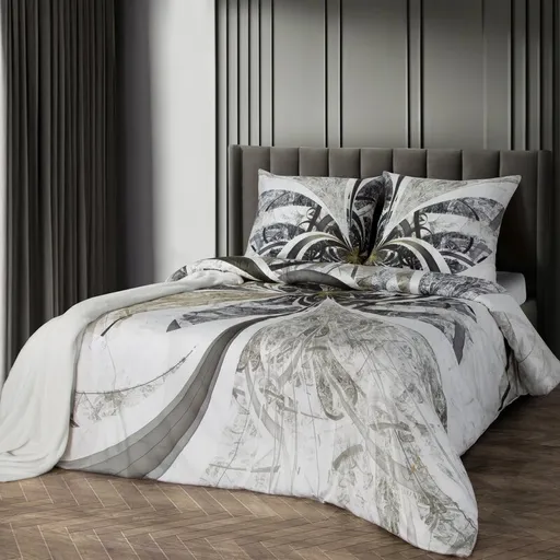 ArtFir Obliečky na dvojlôžko STELIA | krémová/hnedá 220 x 200 cm