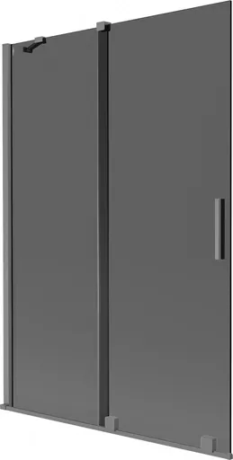 MEXEN/S - Velár dvojkrídlová posuvná vaňová zástena 120 x 150, grafit, grafit metal 896-120-000-41-95