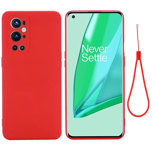 RUBBER Ochranný obal pre OnePlus 9 Pro červený