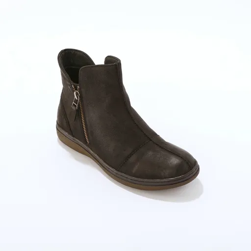 Nízke kožené čižmy so zipsami