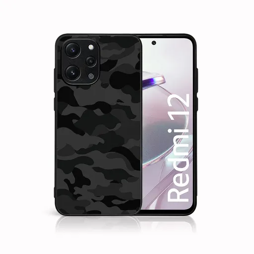 MY ART Ochranný kryt pre Xiaomi Redmi 12 BLACK CAMO (234)