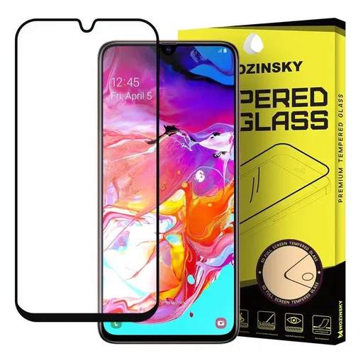 3D Tvrdené sklo Samsung Galaxy A70 čierne
