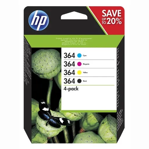 HP originál ink N9J73AE, HP 364 Combo pack, CMYK, blister, HP 4-pack + paper Combo-pack,B8550,C5380,D5460