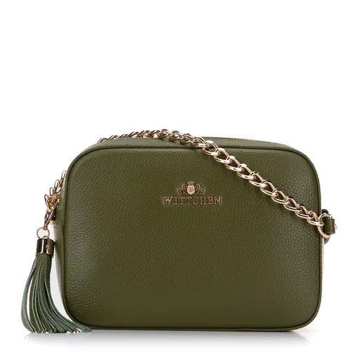 Dámska kožená crossbody kabelka Wittchen s retiazkou 29-4E-015-Z