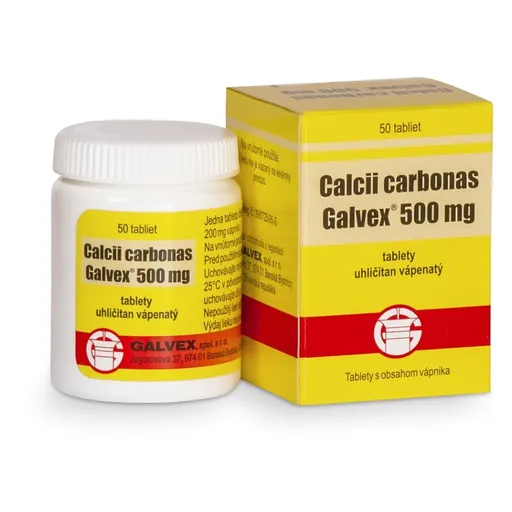 GALVEX Calcii carbonas 500 mg 50 tabliet