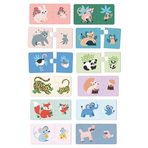 VILAC Puzzle mláďatká a mamičky