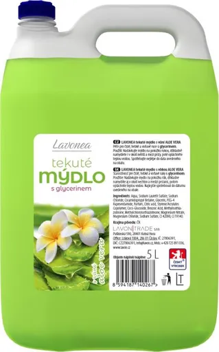 Mydlo tekuté Lavonea zelené aloe vera 5L