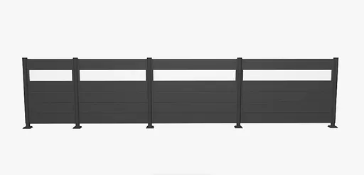 Biohort Zástena na ochranu súkromia akryl 135 cm (tmavo šedá metalíza) - rôzne dĺžky dĺžka 100 cm