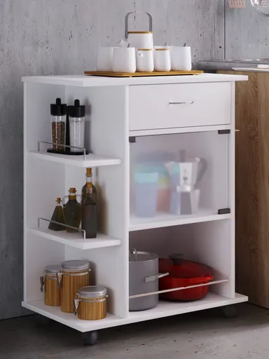 VCM Kuchyňský vozík Pocis, bílý