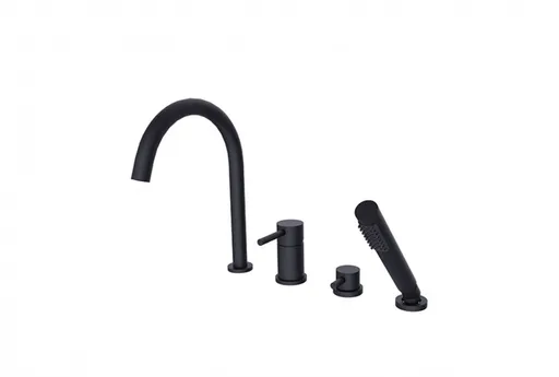 BESCO - 4 - otvorová vaňová batéria ILLUSION čierna s príslušenstvom BABWI4CZ