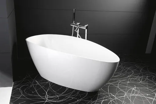 GELCO - ELIPSIE - vaňa, 1570x700x560, liaty mramor, objem 260l, biela lesk GVEL1570