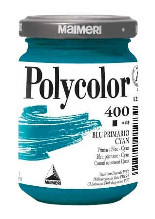 MAIMERI POLYCOLOR - Jemné vinylové farby 400 - primary blue cyan, 140 ml
