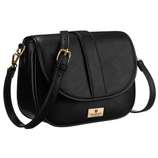 Malá čierna dámska crossbody kabelka z eko kože