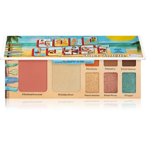 theBalm Voyage Gold Coast paletka na tvár 10 g