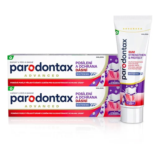 PARODONTAX Whitening Zubná pasta s kyselinou hyalurónovou 2 x 75 ml