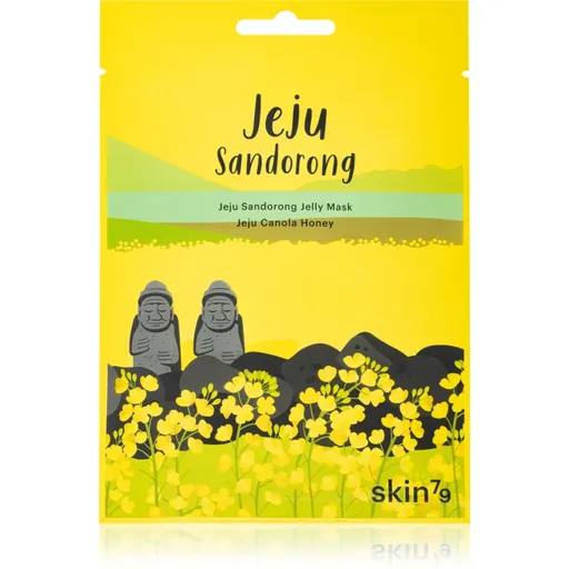 Skin79 Jeju Sandorong Jeju Canola Honey ošetrujúca plátienková maska pre obnovu povrchu pleti 33 g