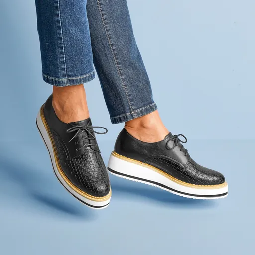 Derbies na klinovej podrážke, čierne