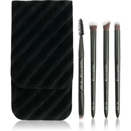 Brushworks Travel Eye Brush Set sada štetcov na cesty