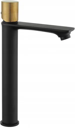 MEXEN/S - Royo One umývadlová batéria vysoká, čierna / zlatá 72211-75