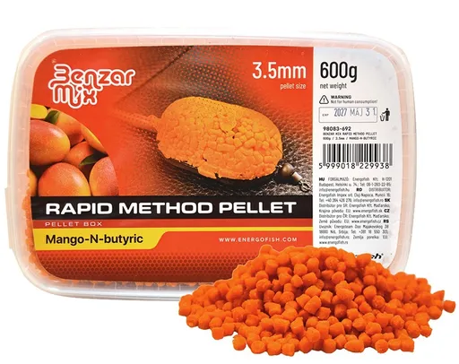 Benzar mix pelety rapid method pellet 3,5 mm 600 g - mango kyselina maslová