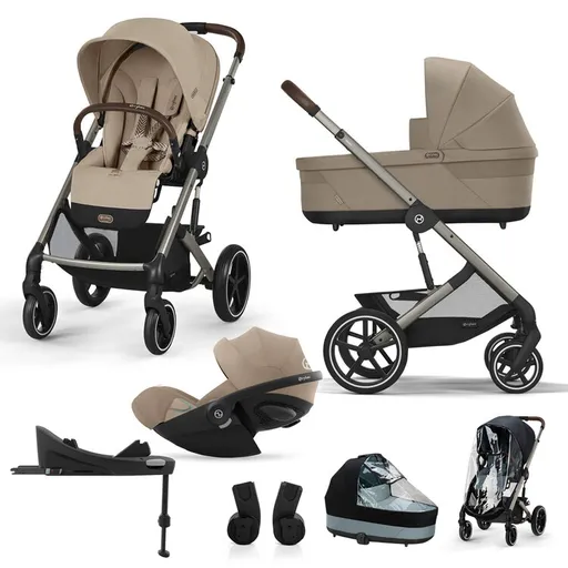 CYBEX SET Kočík 4v1 Balios S Lux Almond Beige Gold 2024 s autosedačkou a doplnkami