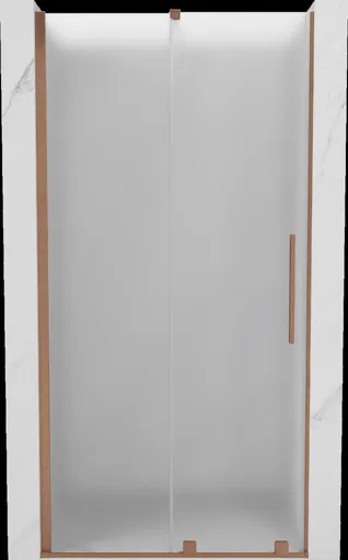 MEXEN/S - Velár posuvné sprchové dvere 90, dekor, meď kartáčovaná 871-090-000-31-65