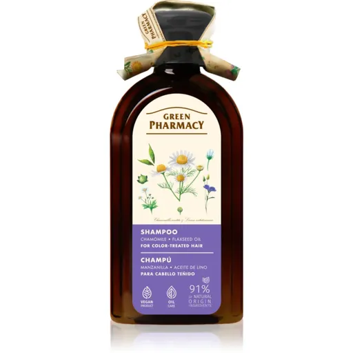 Green Pharmacy Chamomile & Linseed Oil Shampoo ošetrujúci šampón pre farbené vlasy 350 ml