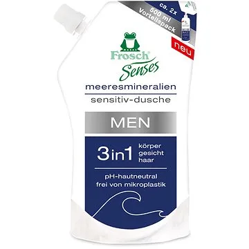 FROSCH EKO Senses Sprchovací gél pánsky 3 v 1 – náhradná náplň 500 ml (4001499956812)