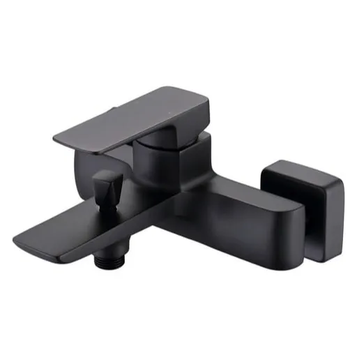 Vaňová batéria SAT Brevis bez sprchového setu 150 mm čierna matná SATBSBRE222C