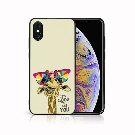 MY ART Ochranný kryt pre Apple iPhone X / XS GIRAFFE (180)
