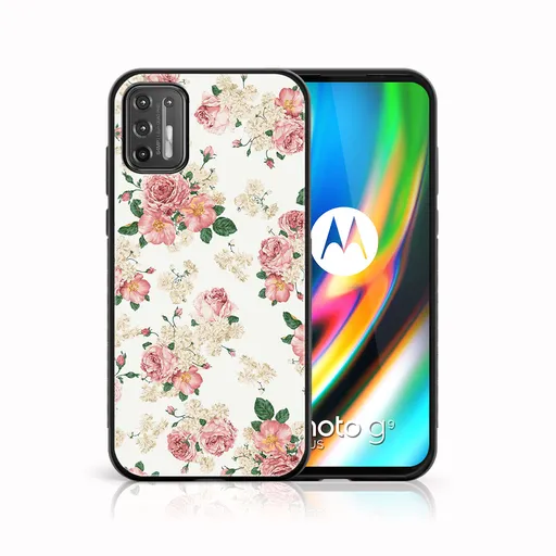 MY ART Silikónový kryt Motorola Moto G9 Plus PINK ROSES (016)