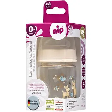 Nip sklenená fľaša so širokým hrdlom 120 ml chlapec (4000821350663)
