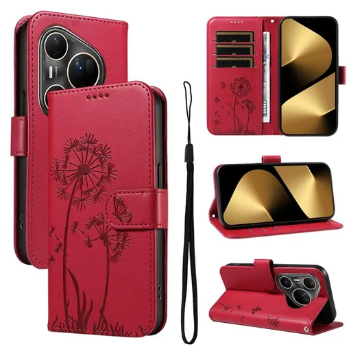 ART DANDELION Peňaženkové puzdro pre Huawei Pura 80 Ultra červené