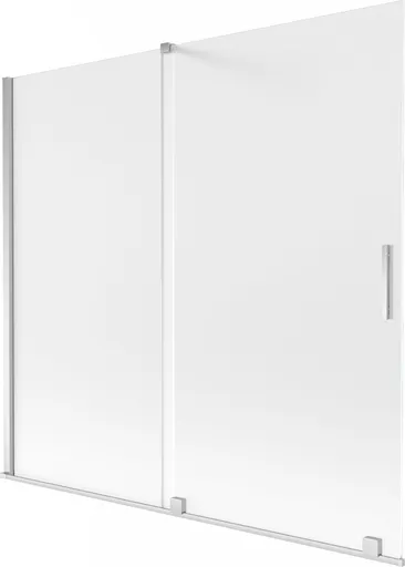 MEXEN/S - Velar dvojkrídlová posuvná vaňová zástena 170 x 150, dekor, chróm 896-170-000-31-01