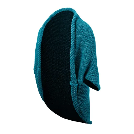 Bontis Pletený kardigán s variabilnou dĺžkou - Petrolejová | uni