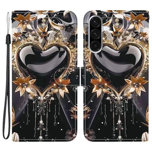 ART Peňaženkový obal pre Samsung Galaxy A56 BLACK HEART