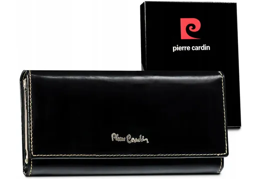 Dámska čierna kožená peňaženka PIERRE CARDIN 456 PSP520.