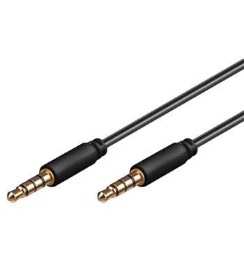 PremiumCord Kábel Jack 3.5mm 4 pinový M/M, 2m