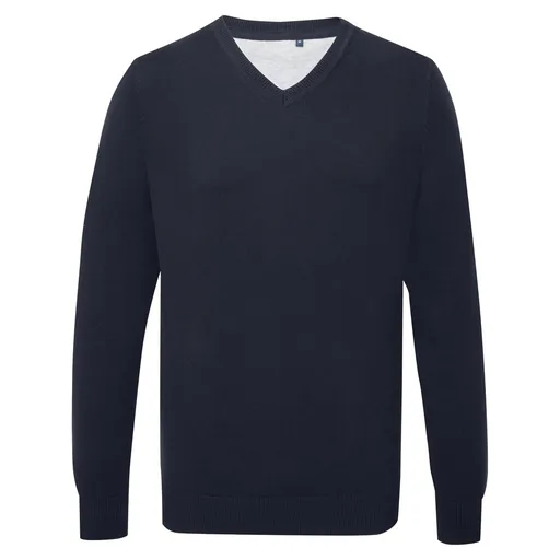 Asquith & Fox Pánsky sveter s výstrihom do V - Tmavomodrá | XL