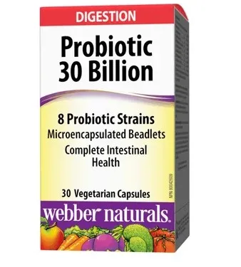 Webber Naturals PROBIOTIKÁ 30 miliárd 8 kmeňov, 30 kapsúl